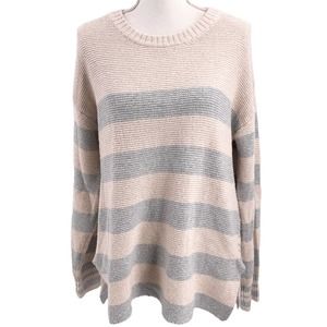 🚨Faherty Womens Size Medium Ojai Nautical Striped Sweater Pullover Cotton Blend